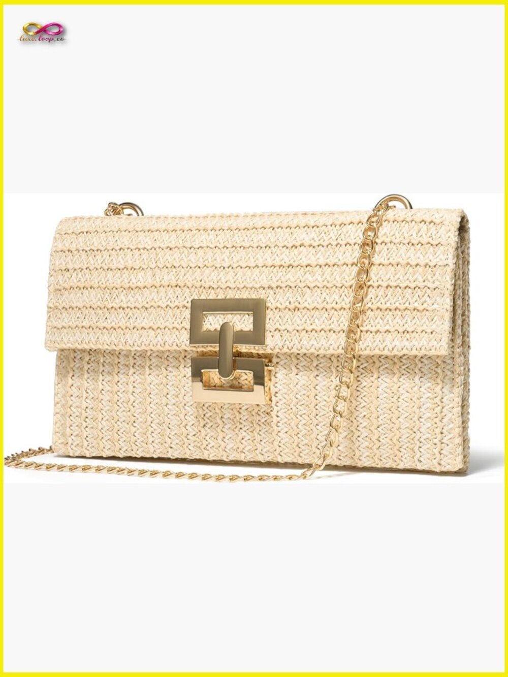Straw Woven Clutch Purse Summer Boho Crossbody Shoulder Bag Raffia Beach